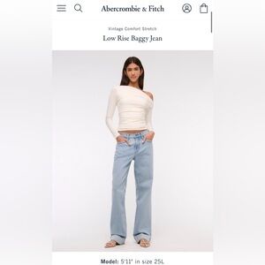 Abercrombie & Fitch Low Rise Baggy Jean